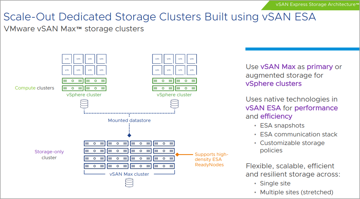 vSAN Max Storage architecture