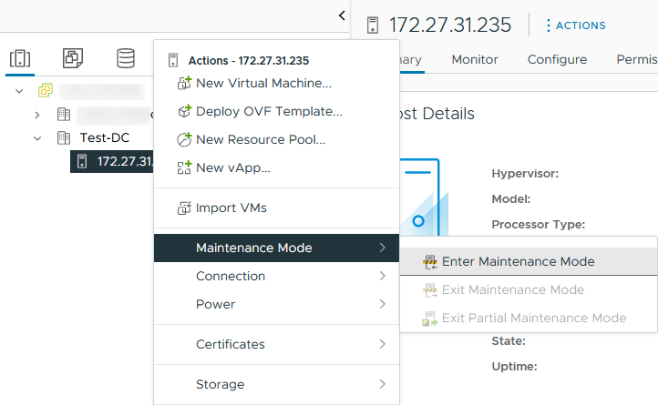 Enter Maintenance Mode menu item-img Enter Maintenance Mode menu item