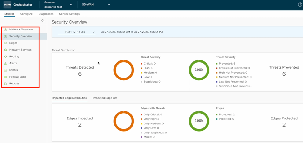 Unified management and security monitoring in one console with VMware Edge Cloud Orchestrator