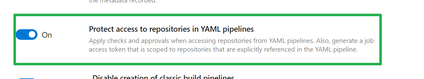 Protect access to repositories in YAML pipelines