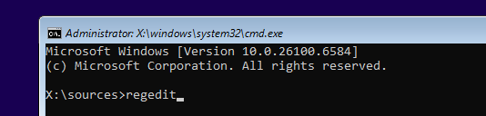 Registry Editor in installation environment-img Registry Editor in installation environment