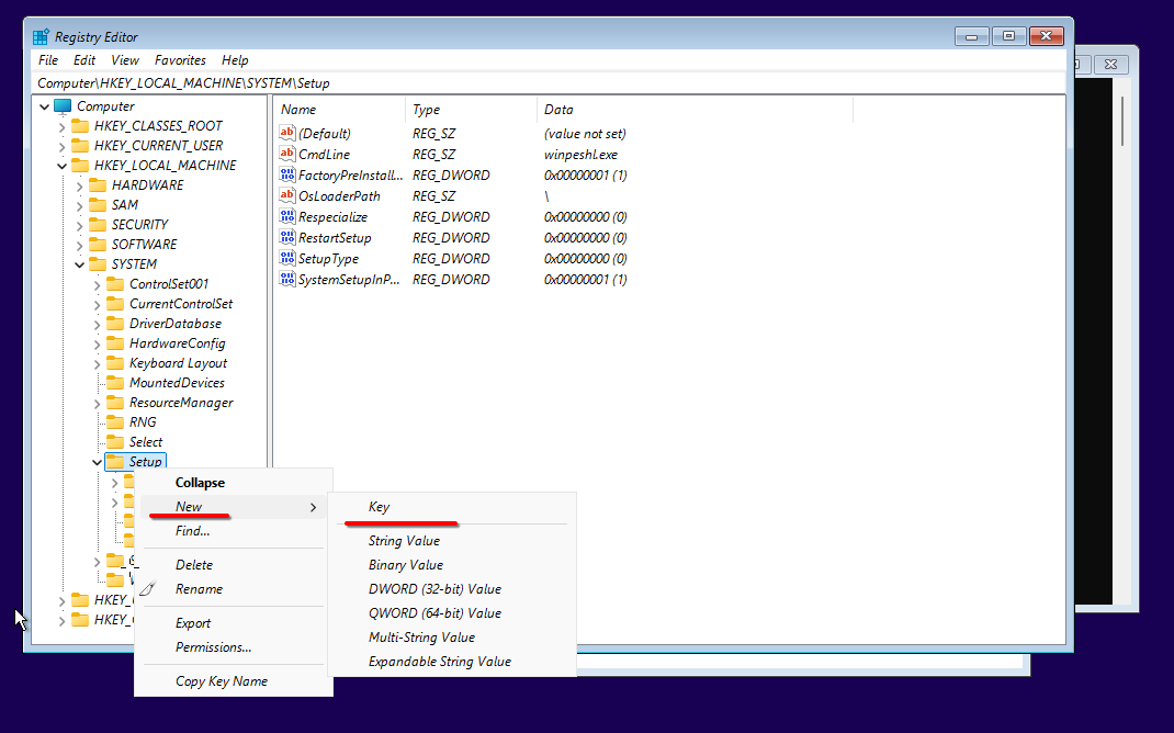Creating the LabConfig registry key-img Creating the LabConfig registry key
