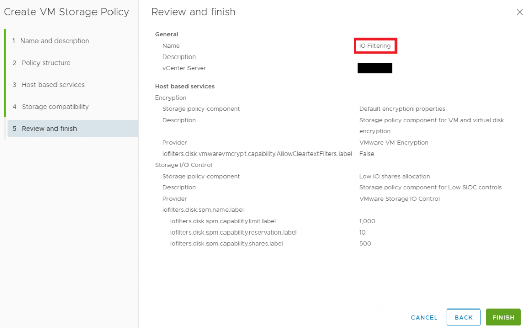 Lifecycle Manager ▸ Image - I/O filter component added to the desired image to keep hosts compliant.-img Lifecycle Manager ▸ Image - I/O filter component added to the desired image to keep hosts compliant.