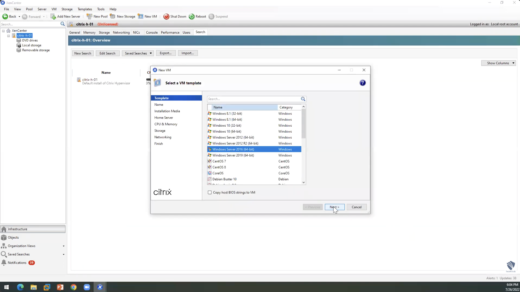 Windows-based XenCenter UI-img Windows-based XenCenter UI