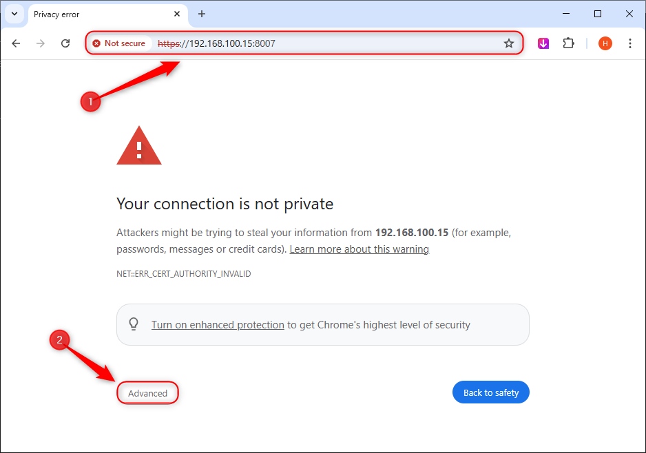 Privacy error
