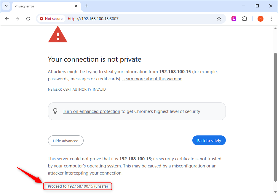 Privacy error