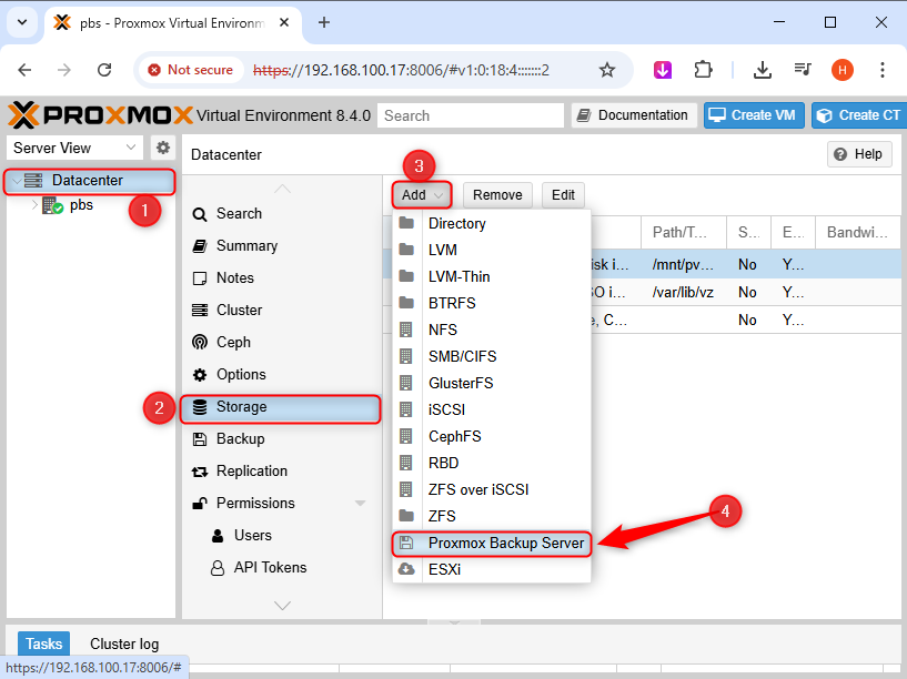 pbs | Proxmox Virtual Environment