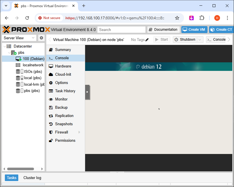 pbs | Proxmox Virtual Environment