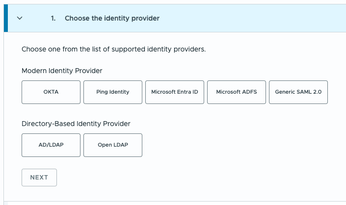 Choose the indentity provider-img Choose the indentity provider