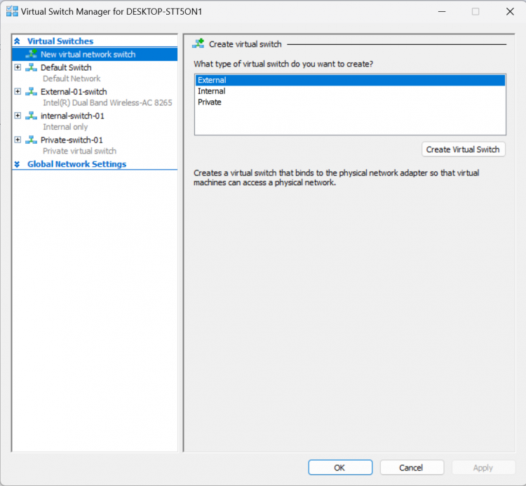 Hyper-V: Create and Manage Virtual Switches