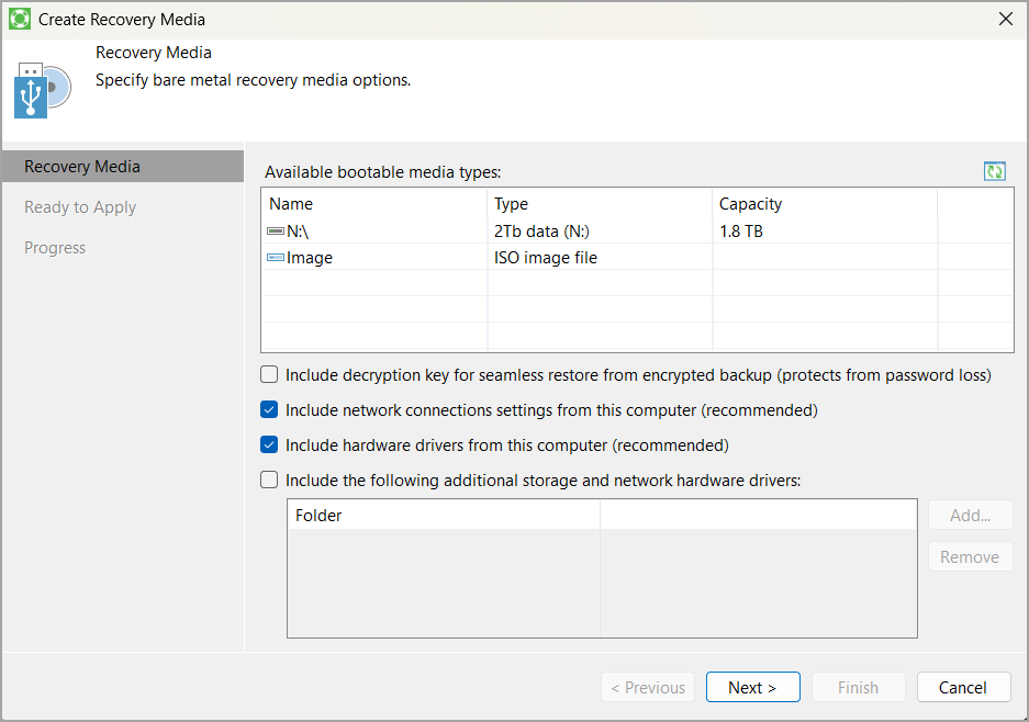 Create a recovery media – bootable USB stick 