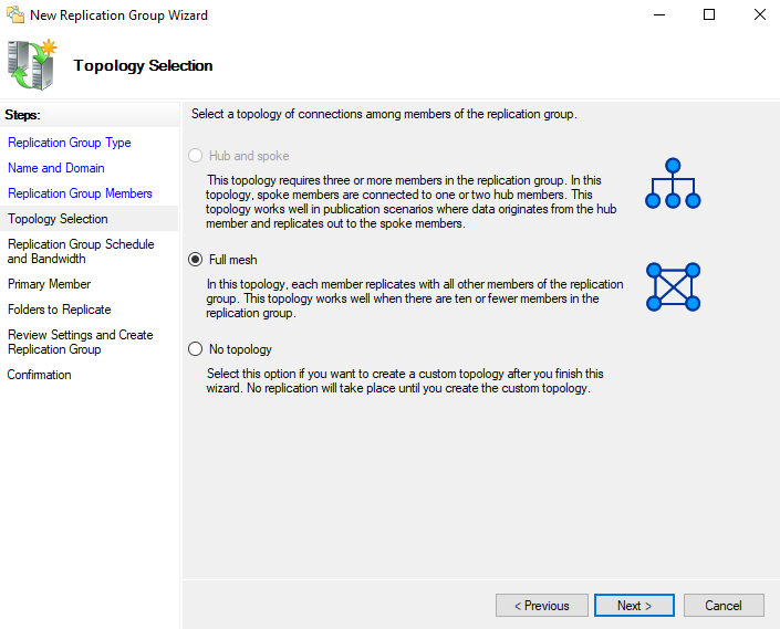 Windows Server Manager or DFS Management wizard screenshot used in the DFS Replication configuration steps - img Windows Server Manager or DFS Management wizard screenshot used in the DFS Replication configuration steps.