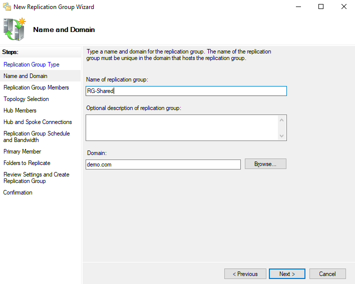 Windows Server Manager or DFS Management wizard screenshot used in the DFS Replication configuration steps - img Windows Server Manager or DFS Management wizard screenshot used in the DFS Replication configuration steps.