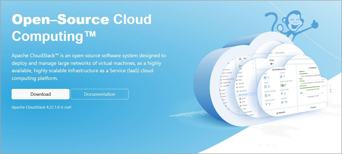 A blue and white cloud computing website AI-generated content may be incorrect.