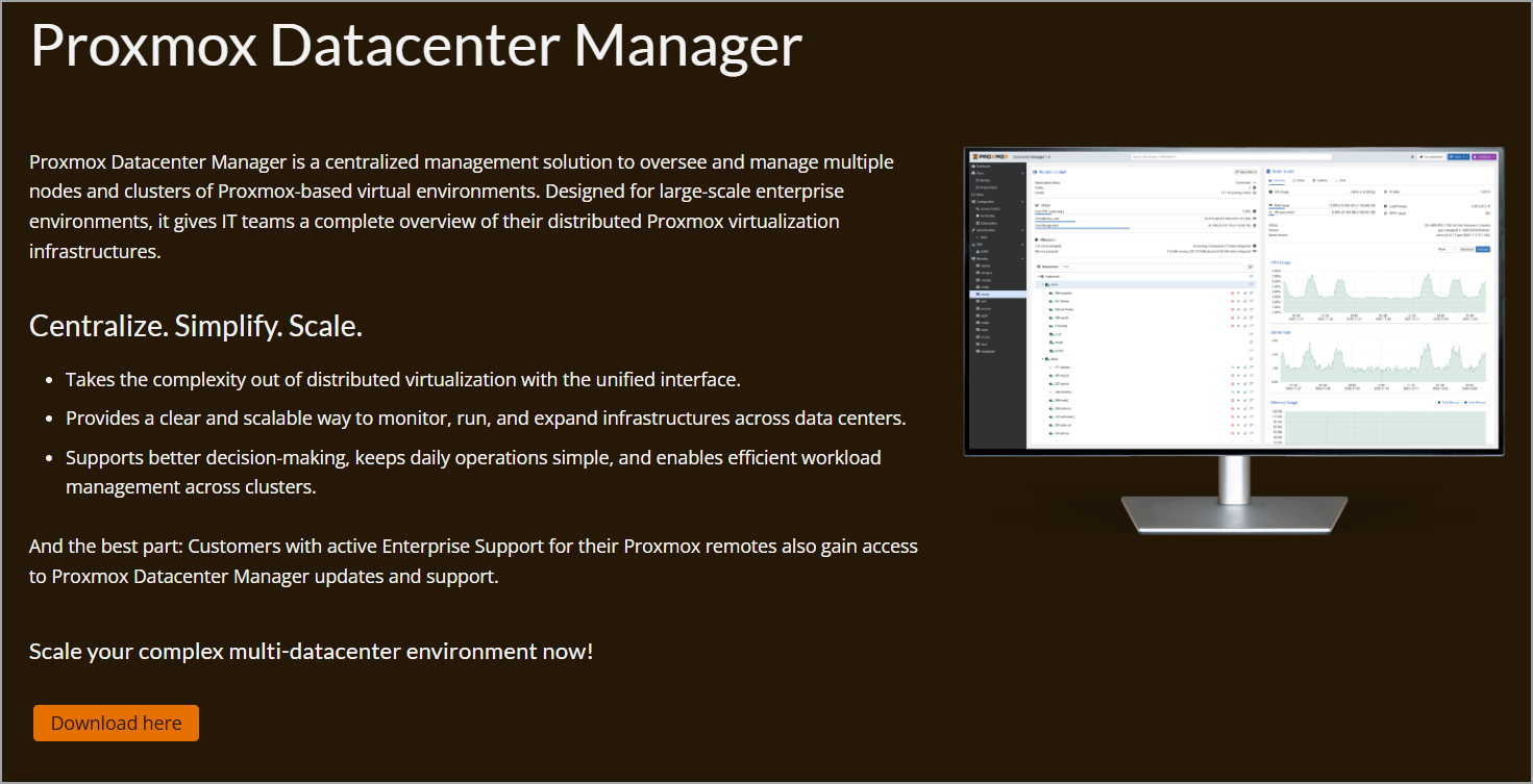 Proxmox Datacenter Manger download page at Proxmox.com website-img Proxmox Datacenter Manger download page at Proxmox.com website