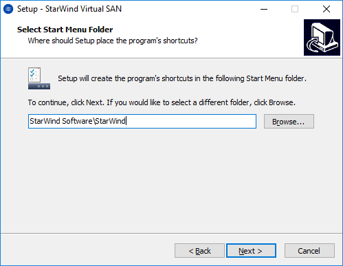shortcut to launch StarWind Virtual SAN