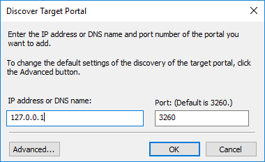 discover target portal