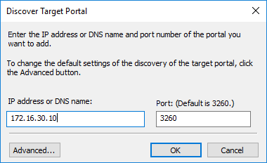 discover target portal node1