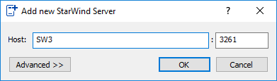 Add new StarWind Server