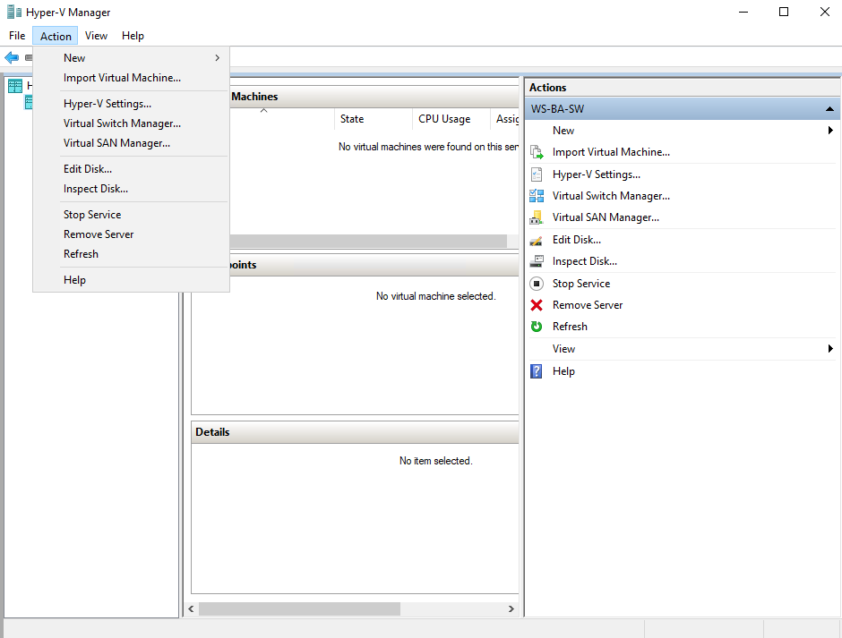 Hyper-V Manager-img Hyper-V Manager