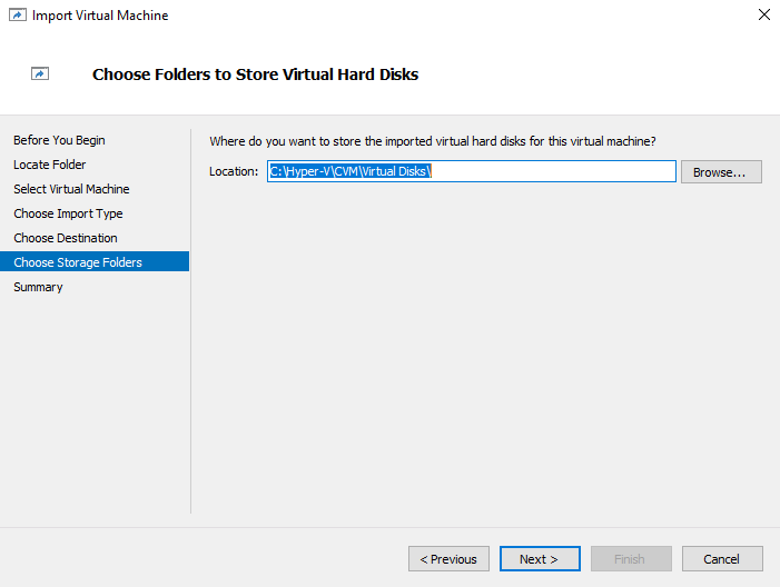 Import Virtual Machine | Choose Storage Folders-img Import Virtual Machine | Choose Storage Folders