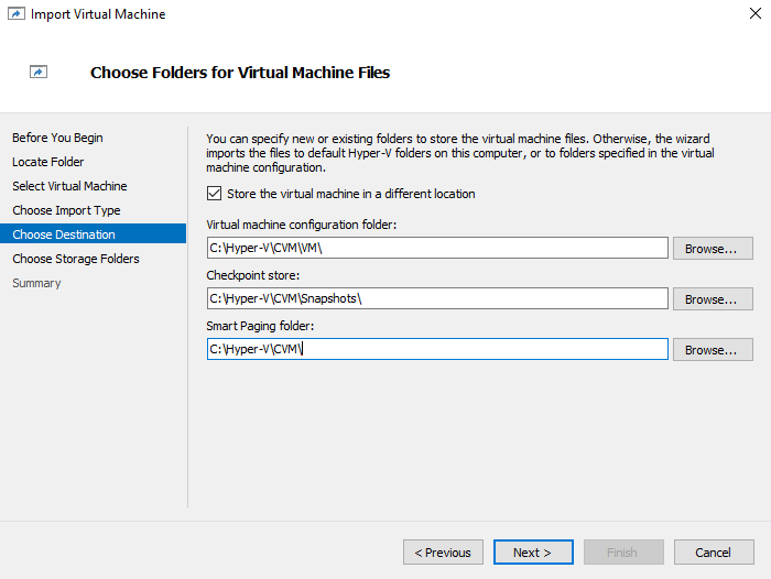 Import Virtual Machine | Choose Destination-img Import Virtual Machine | Choose Destination
